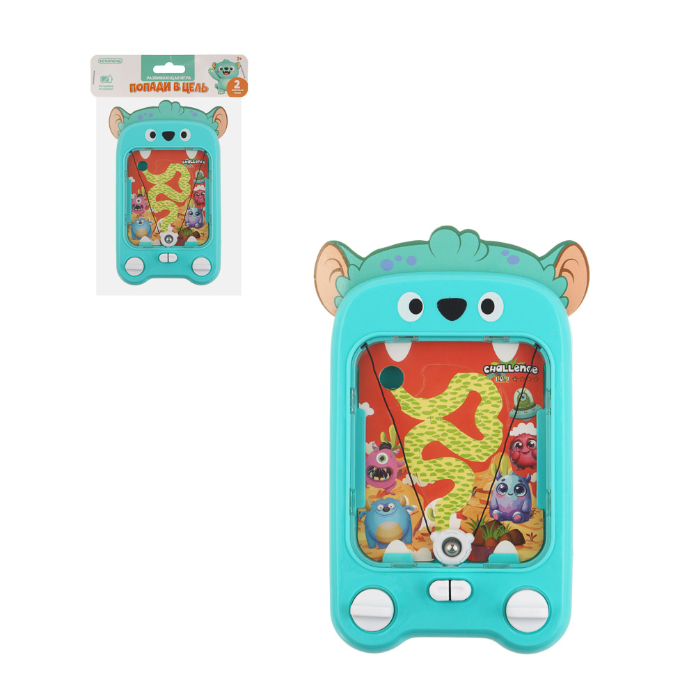 Игра развивающая "Попади в цель"  ИГРОЛЕНД , РР, 9,8х16,6х3,4, 2 дизайна, арт.№ 262-568