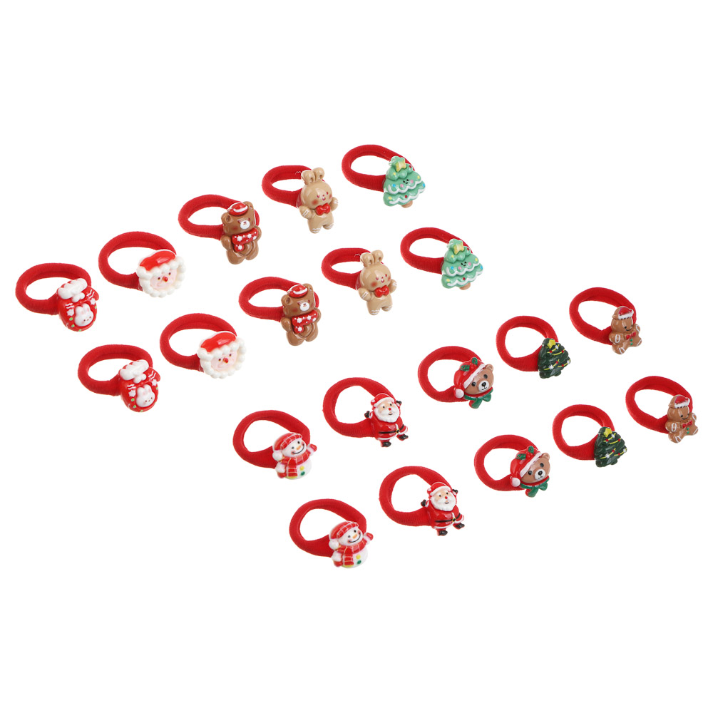 Резинки для волос 10 шт, тм ЮНИLOOK, d3см, полимер, 2 дизайна, #5, арт.№ 322-309