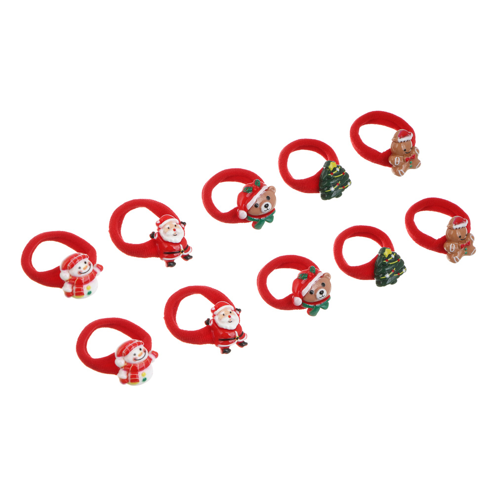 Резинки для волос 10 шт, тм ЮНИLOOK, d3см, полимер, 2 дизайна, #5, арт.№ 322-309