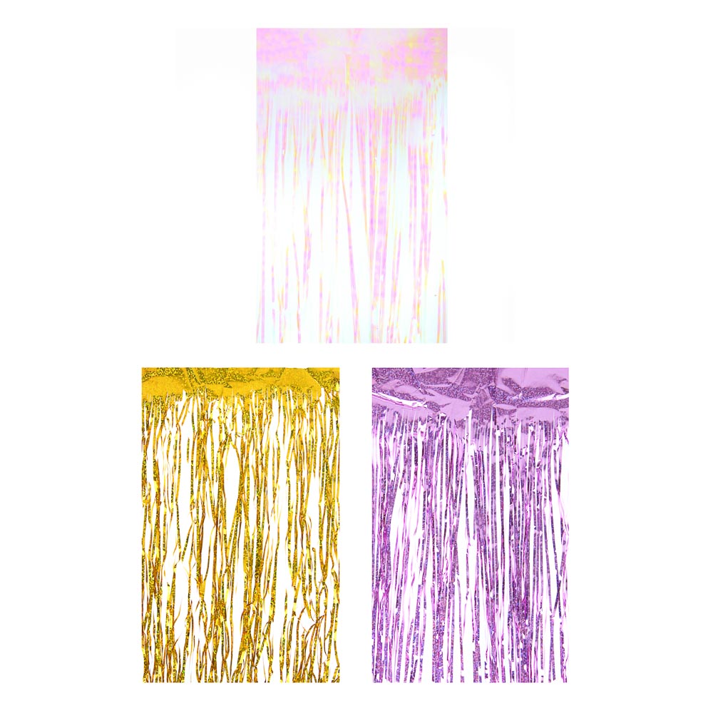 СНОУ БУМ Дождик 15х100 см, ПВХ, перламутровый/голография, цвета в ассортименте, 26-341, арт.№ 312-466