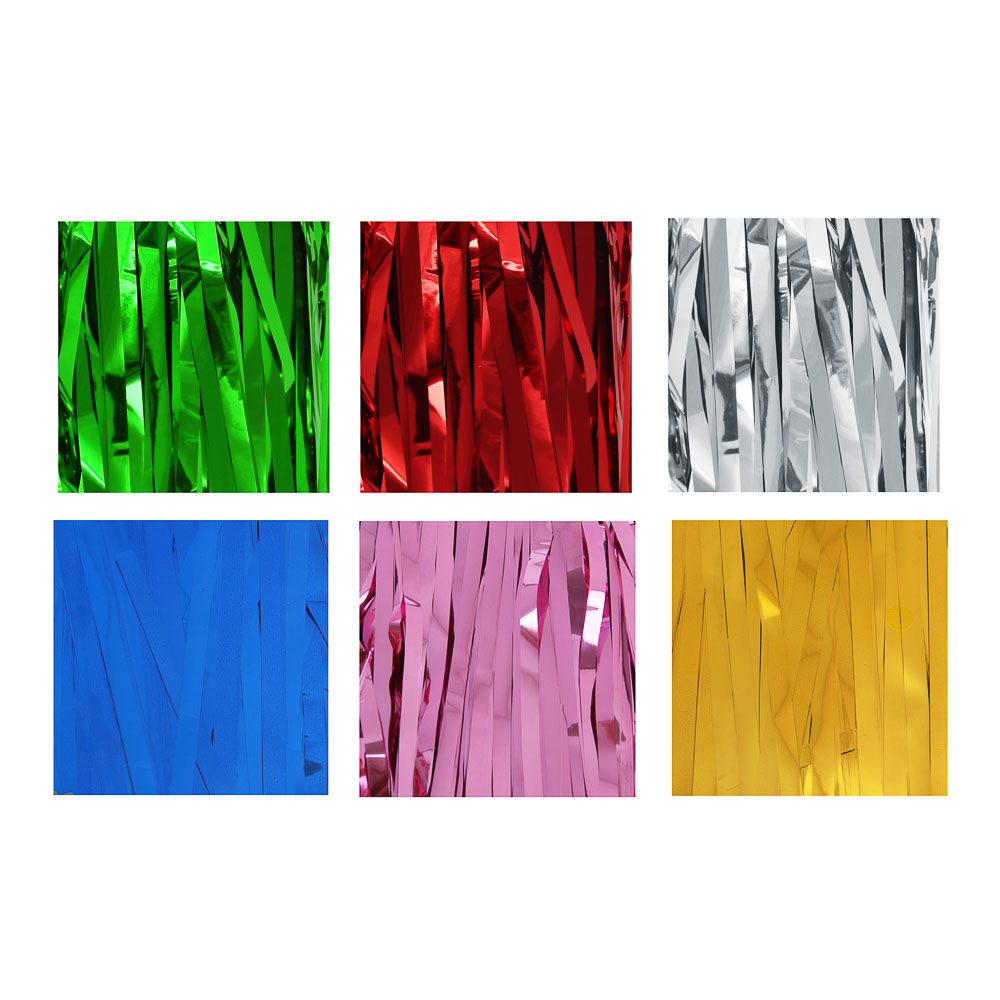 СНОУ БУМ Занавеска из дождика, 200х100см, ПЭТ, 6 цветов, арт.№ 315-002