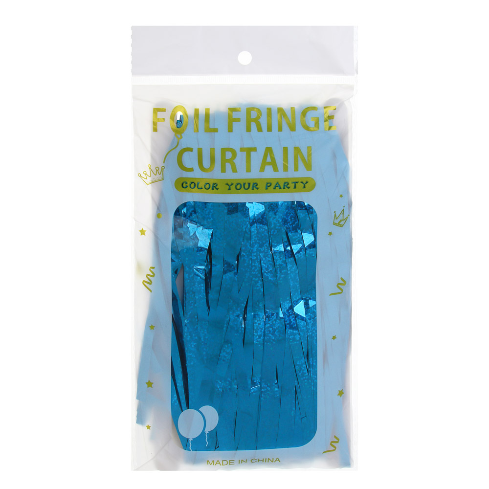 СНОУ БУМ Занавеска из дождика, голографическая, 200х100см, ПЭТ, 6 цветов, арт.№ 315-003