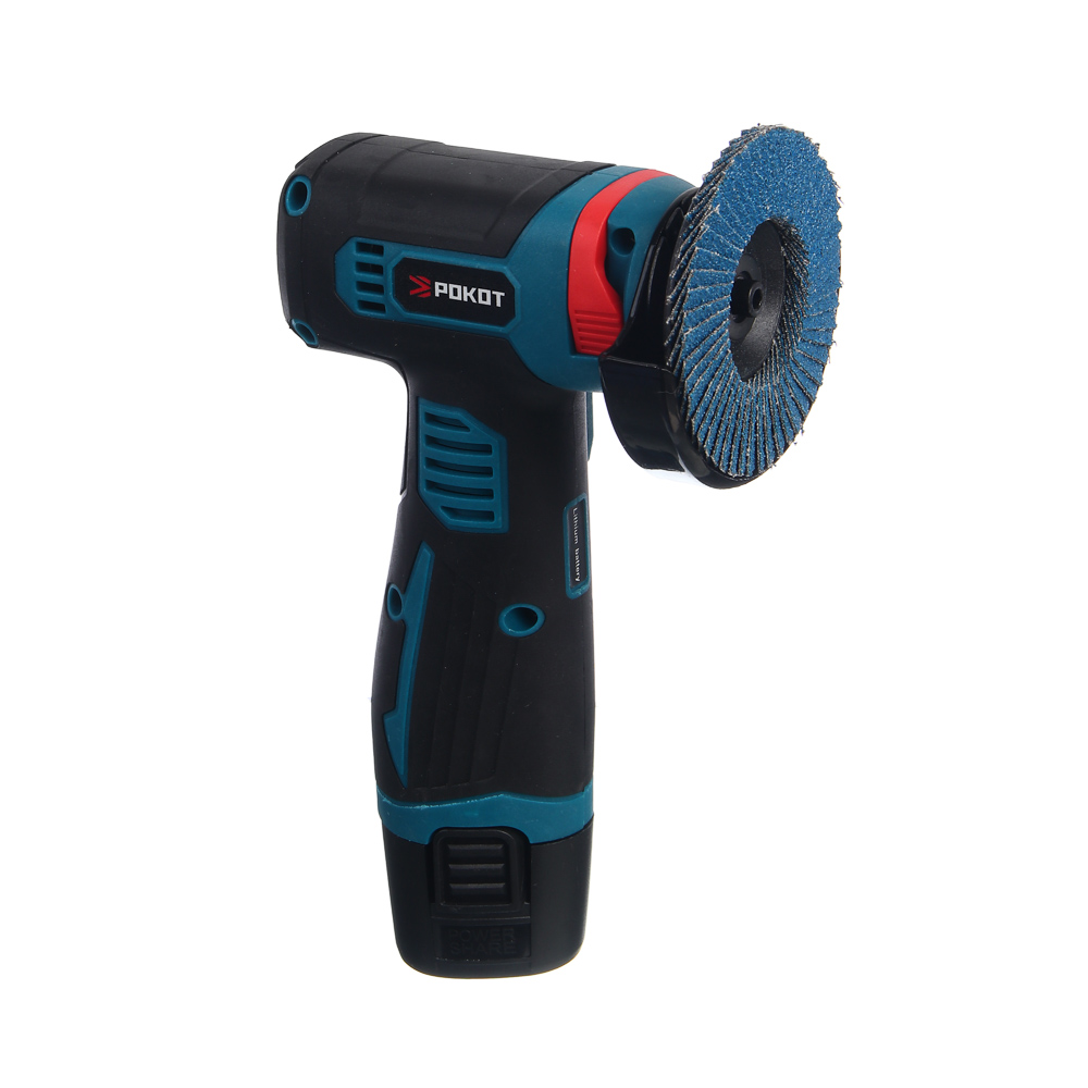 РОКОТ Аккумуляторная мини УШМ 12в, 2акб, пластиковый кейс, зарядное устройство, 7 дисков в компл., арт.№ 699-046