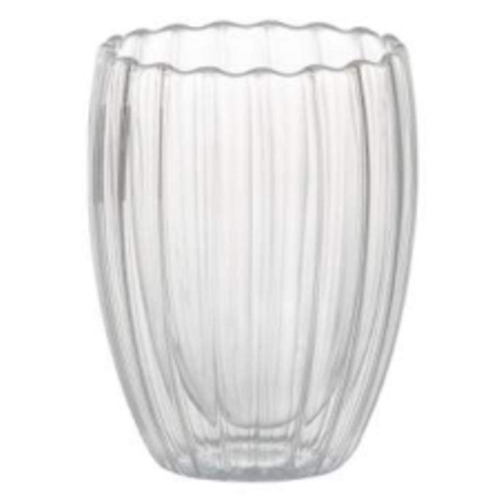 Стакан с двойными стенками тм MILLIMI Симпл, 350мл, стекло, арт.№ 878-688