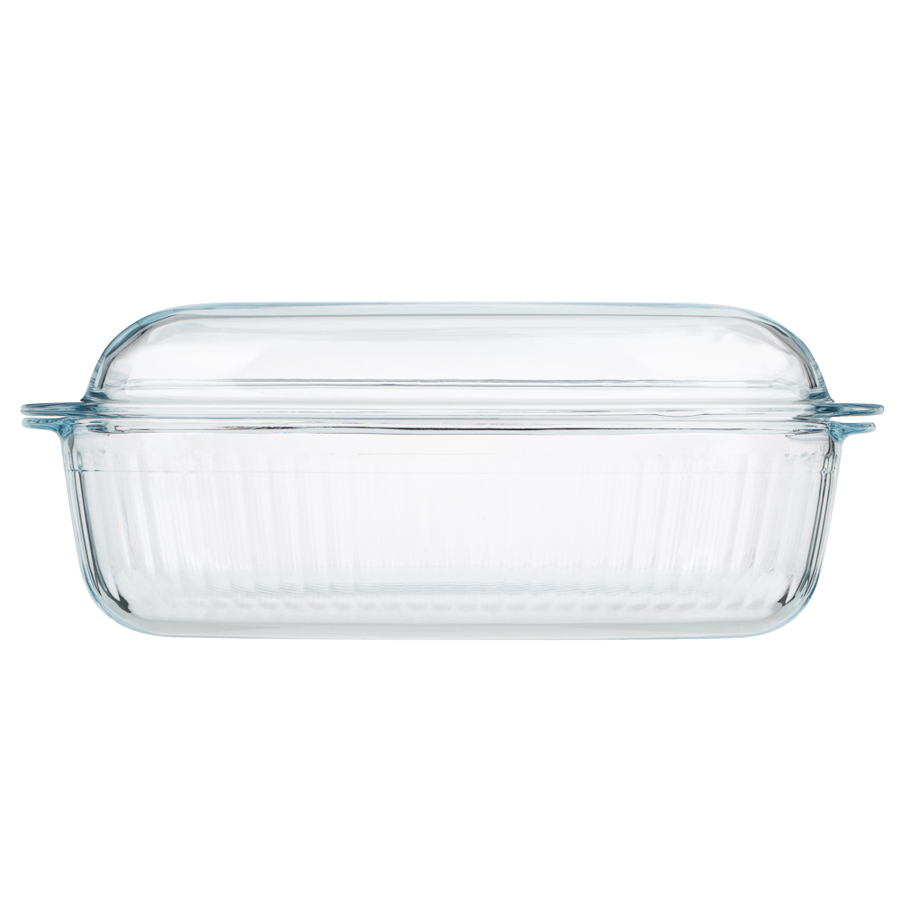 SATOSHI Утятница жаропрочная, рельеф, стекло, 37х22х9см, 4.5л, арт.№ 825-050