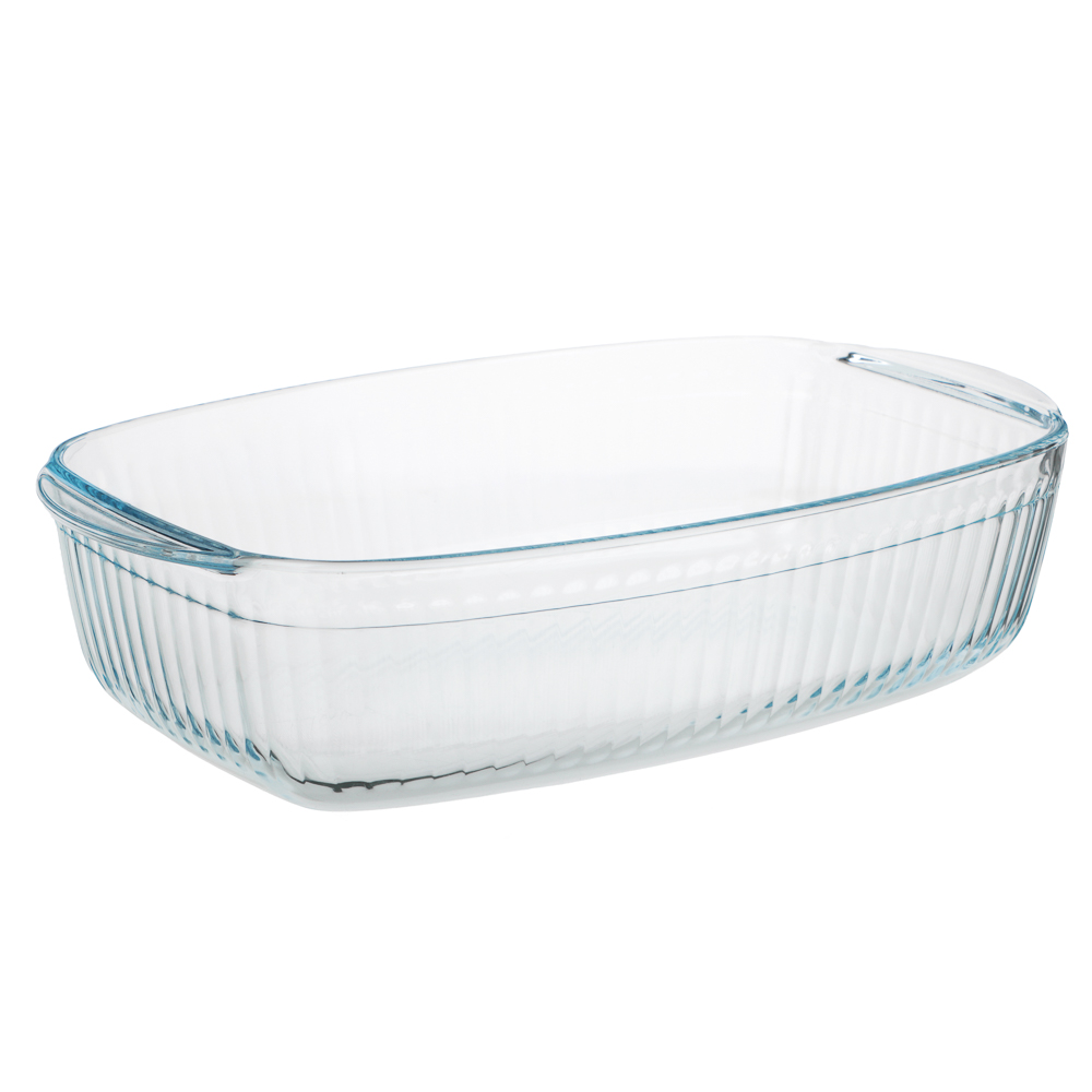 SATOSHI Утятница жаропрочная, рельеф, стекло, 37х22х9см, 4.5л, арт.№ 825-050