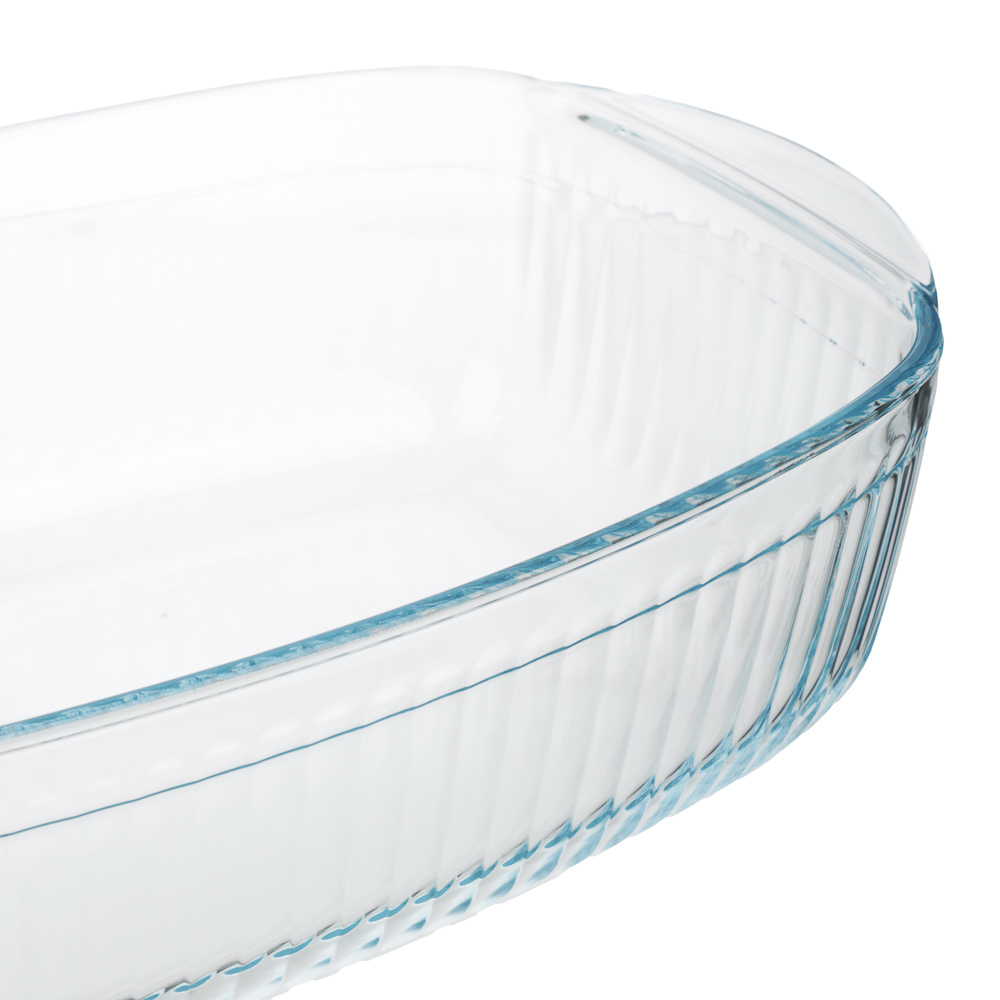 SATOSHI Утятница жаропрочная, рельеф, стекло, 37х22х9см, 4.5л, арт.№ 825-050