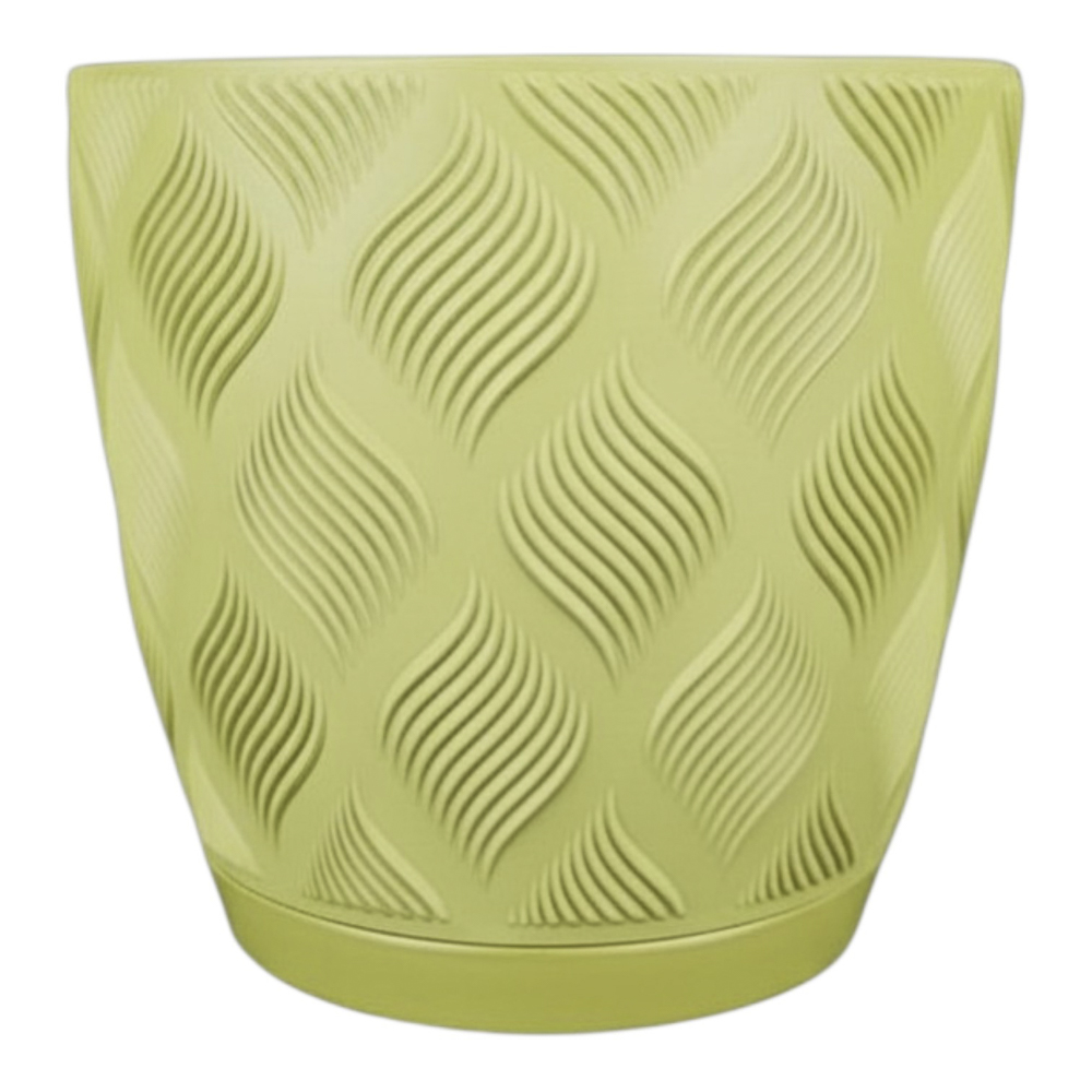 Горшок для цветов с поддоном "Мираж" 3,7л, d19,5см, цв. папоротник, арт.№ 164-435