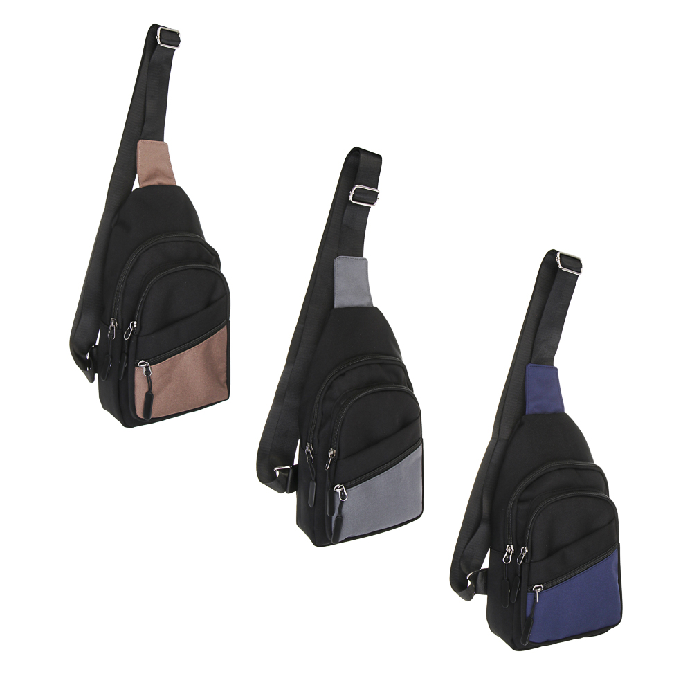 Сумка слинг тм ЮL Колорблок, полиэстер, 30х17см, 3 цвета, арт.№ 337-239