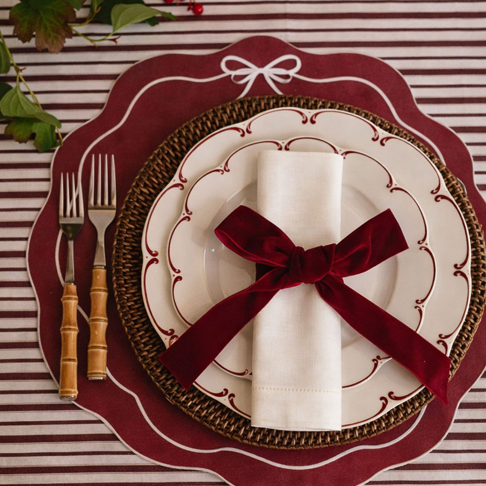 Комплект колец для салфеток 2шт тм PROVANCE Марсала, бант, 100% полиэстер, арт.№ 492-363