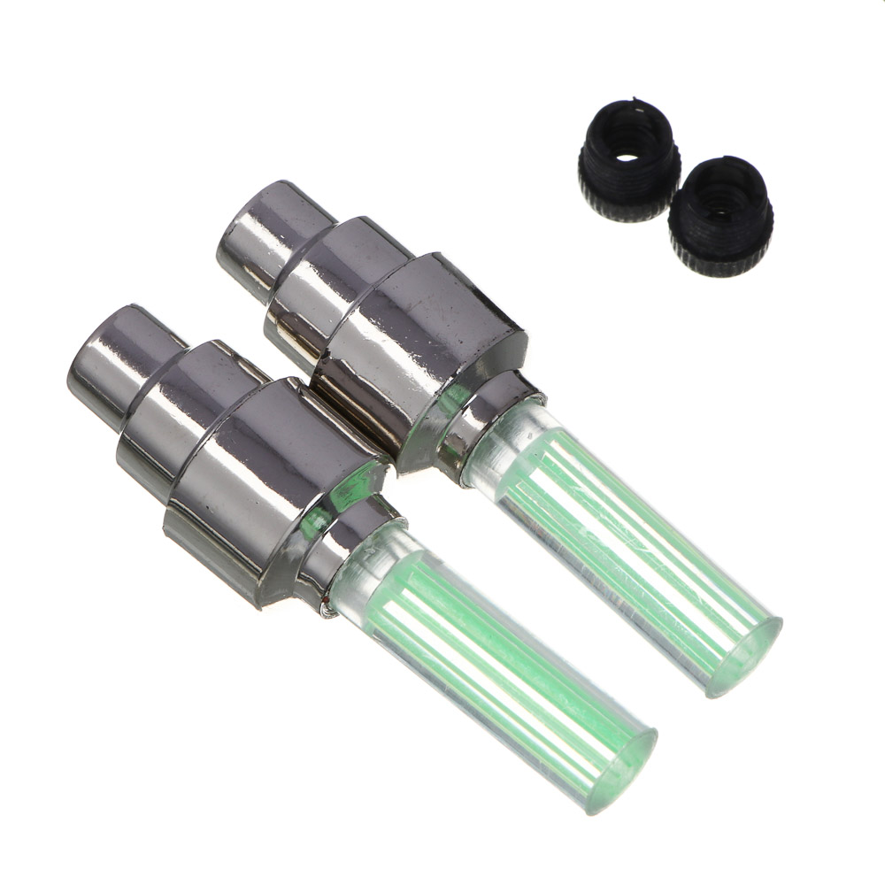 РОКОТ Набор 2шт колпачков на ниппель светящихся при движении, зеленый, арт.№ 754-048