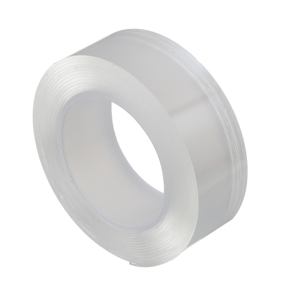 Клейкая лента двусторонняя, многоразовая, тм ЕРМАК, 20мм х 2м x 1мм, арт.№ 446-061