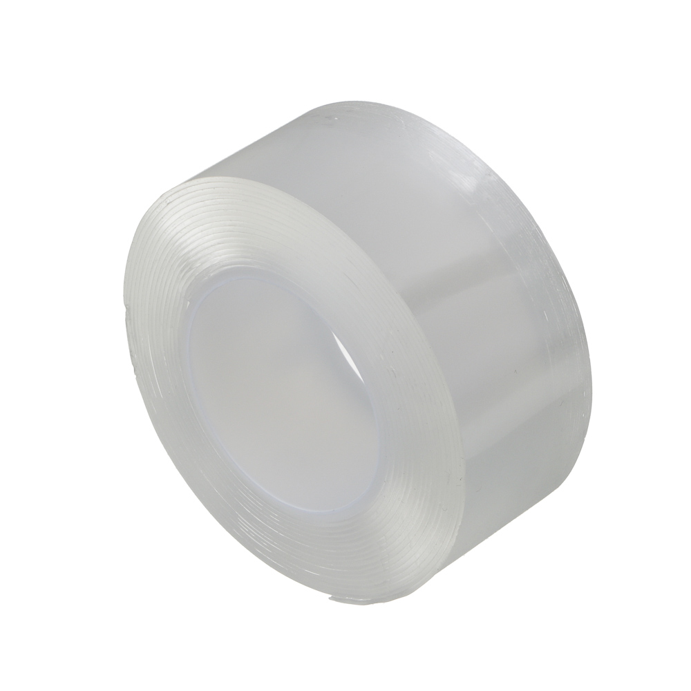 Клейкая лента двусторонняя, многоразовая, тм ЕРМАК, 30мм х 3м x 1мм, арт.№ 446-062