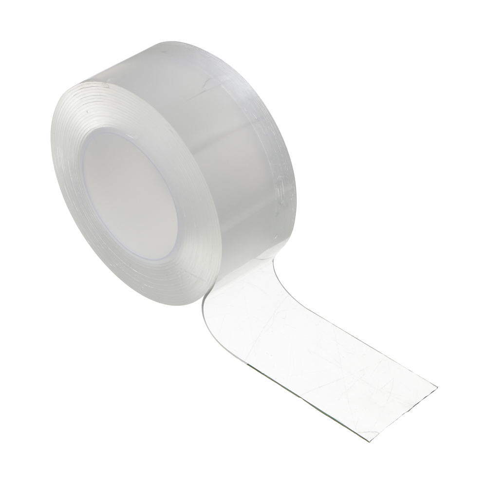 Клейкая лента двусторонняя, многоразовая, тм ЕРМАК, 30мм х 3м x 1мм, арт.№ 446-062