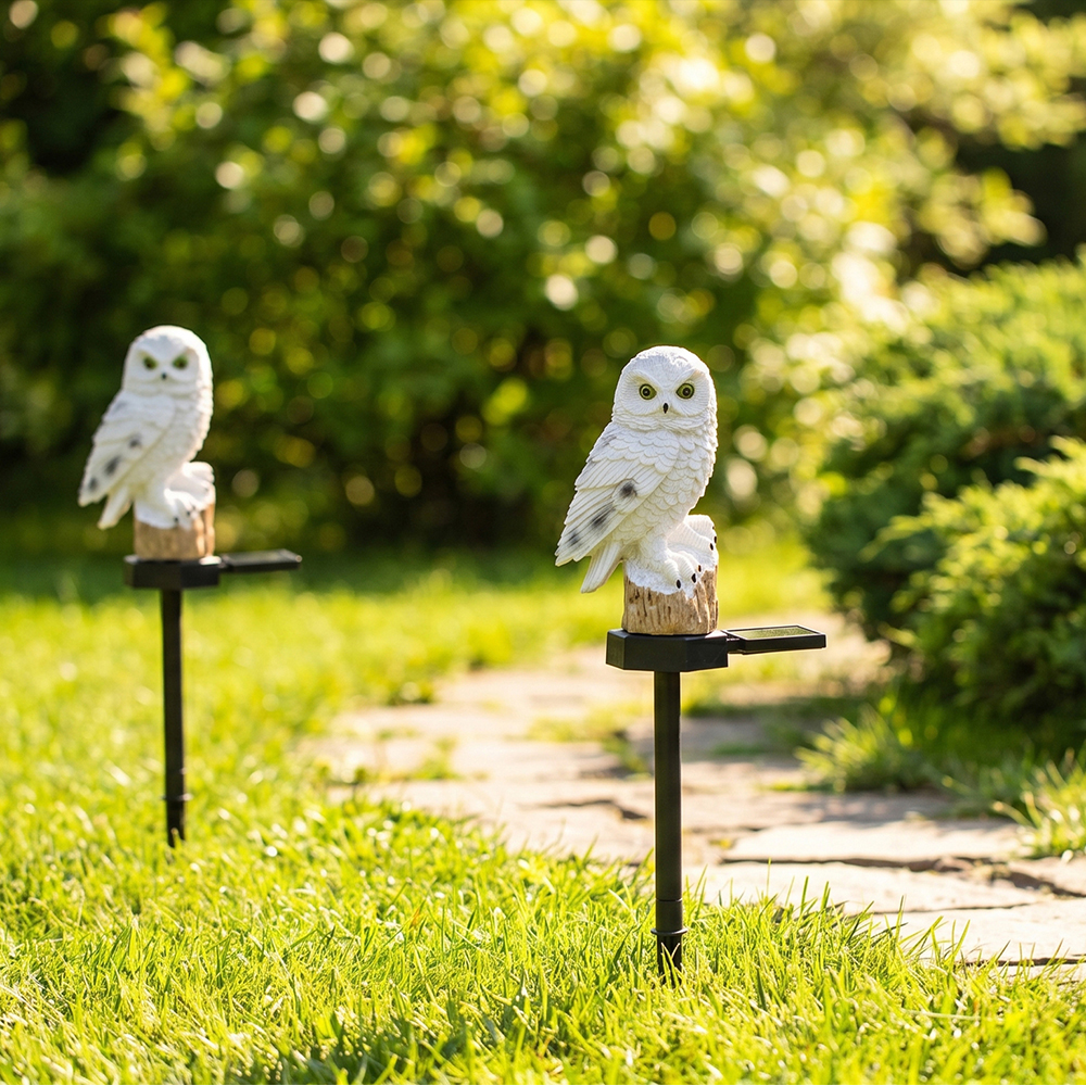 Светильник сад.на солн.бат.тм INBLOOM Сова, 7х8.5х44см,1LED,шамп.,AAA200/600mAh Ni-MH,1реж., полист., арт.№ 475-351