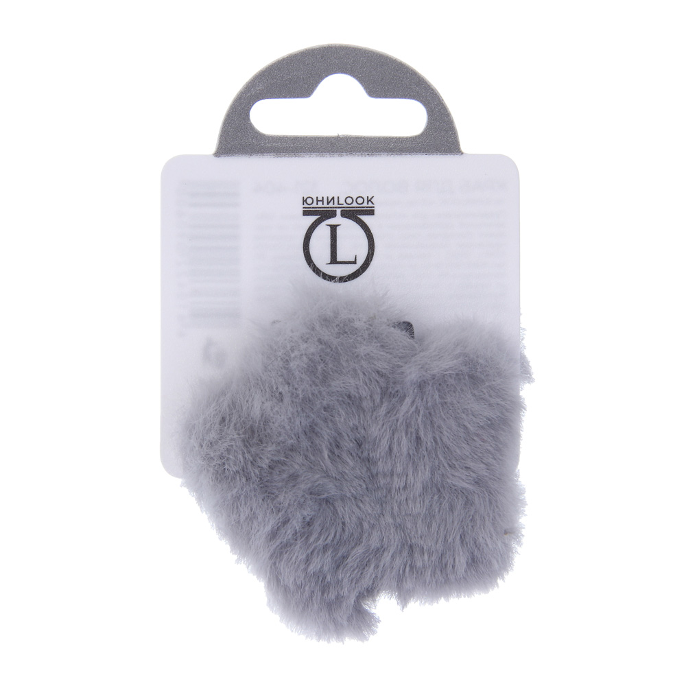 Краб для волос, тм ЮНИLOOK, 4,5см, полистирол, иск. мех, 6 цветов, #8, арт.№ 321-404