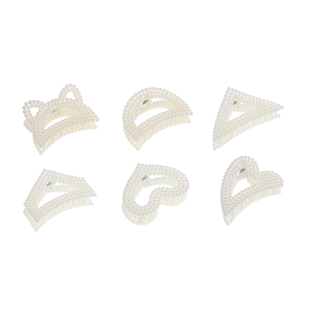 Краб для волос, тм ЮНИLOOK, 7-8см, полистирол, 6 дизайнов, #10, арт.№ 321-406