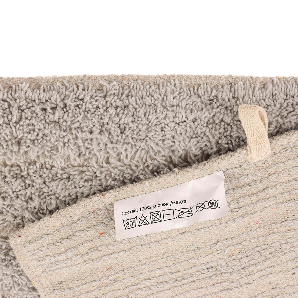 Коврик для ванной 40х60см Delhi серый, хлопок, SWM-6000-GR-B, арт.№ 462-820