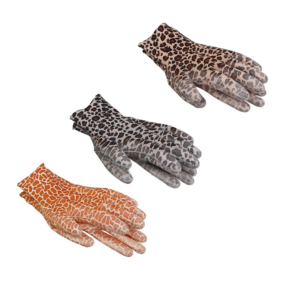 INBLOOM Перчатки садовые с ПУ полуобливом, полиэстер, р.9, 22см, 20г, арт.№ 180-029