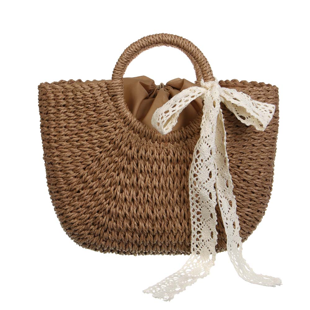 Сумка пляжная плетенная тм ЮL, 40x42см, папирус, арт.№ 328-316