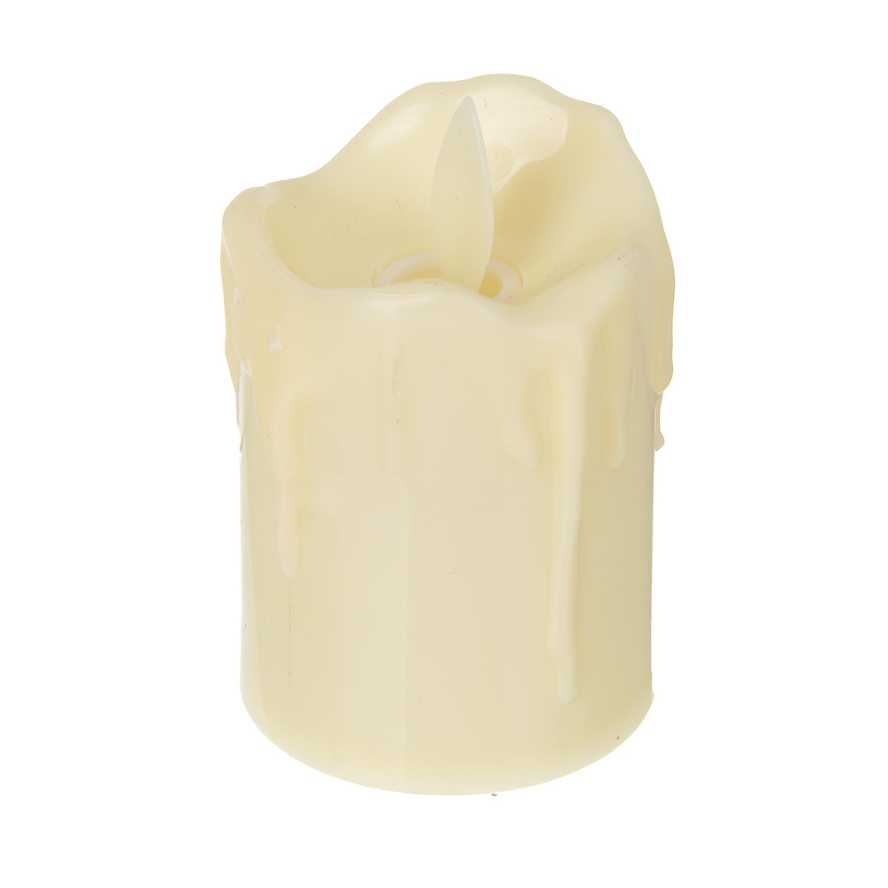 СНОУ БУМ Набор 3шт, светильник декор.LED в виде свечи,5x7/9/11см, PP,3хAG13,1режим, эфф.движ.пламени, арт.№ 392-130