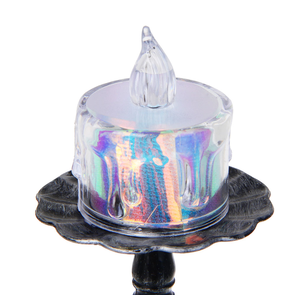 Светильник декоративный LED в виде свечи 6,2x14,5 см СНОУ БУМ, PP, PS, 3хAG13, 1 режим, арт.№ 392-133