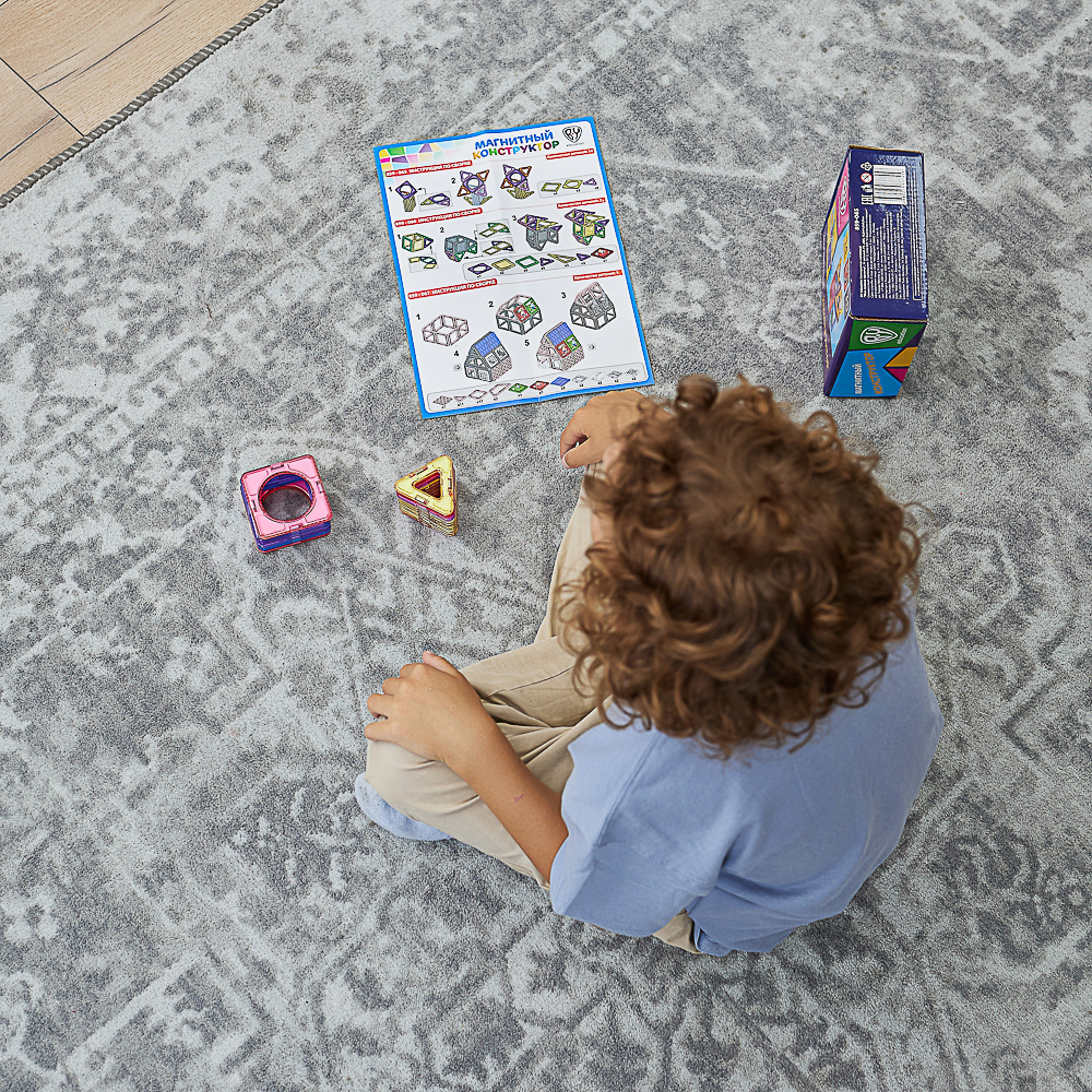 BY Education Конструктор магнитный "Мои первые магниты", 14 деталей, PS ,ABS, 16,5х14,5х6,5см, арт.№ 859-065