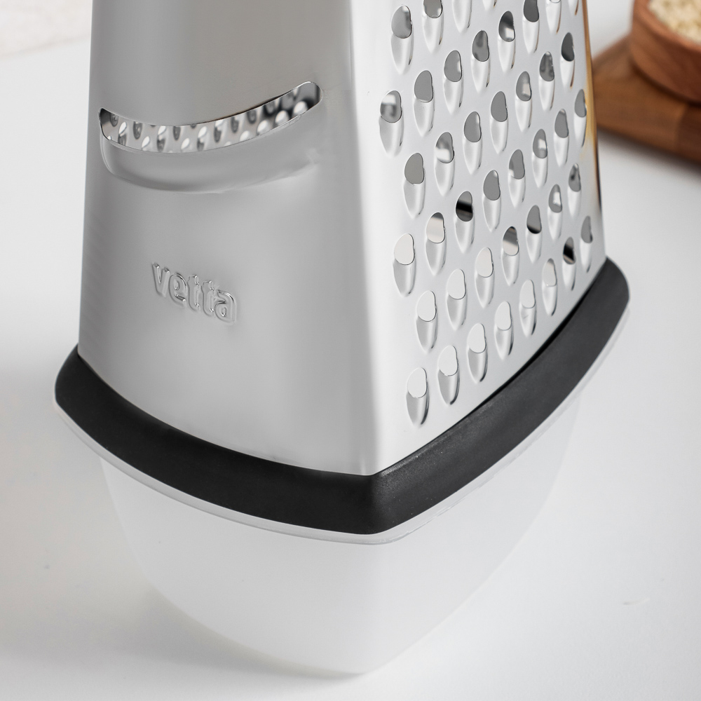 VETTA Терка 4-х сторонняя с контейнером 23см, нерж. сталь, FG0426-9SB, арт.№ 885-112