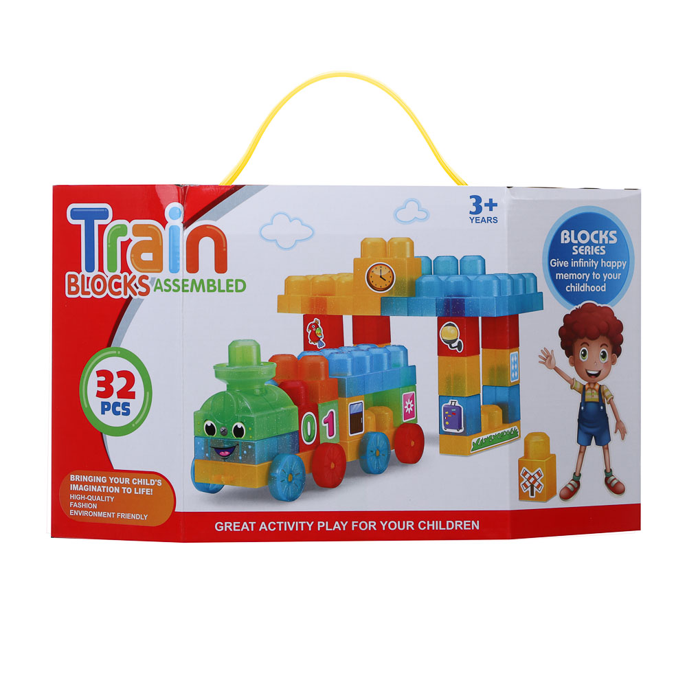 Конструктор для малышей, 32 детали, пластик, 32х14х18,7см, арт.№ 859-099