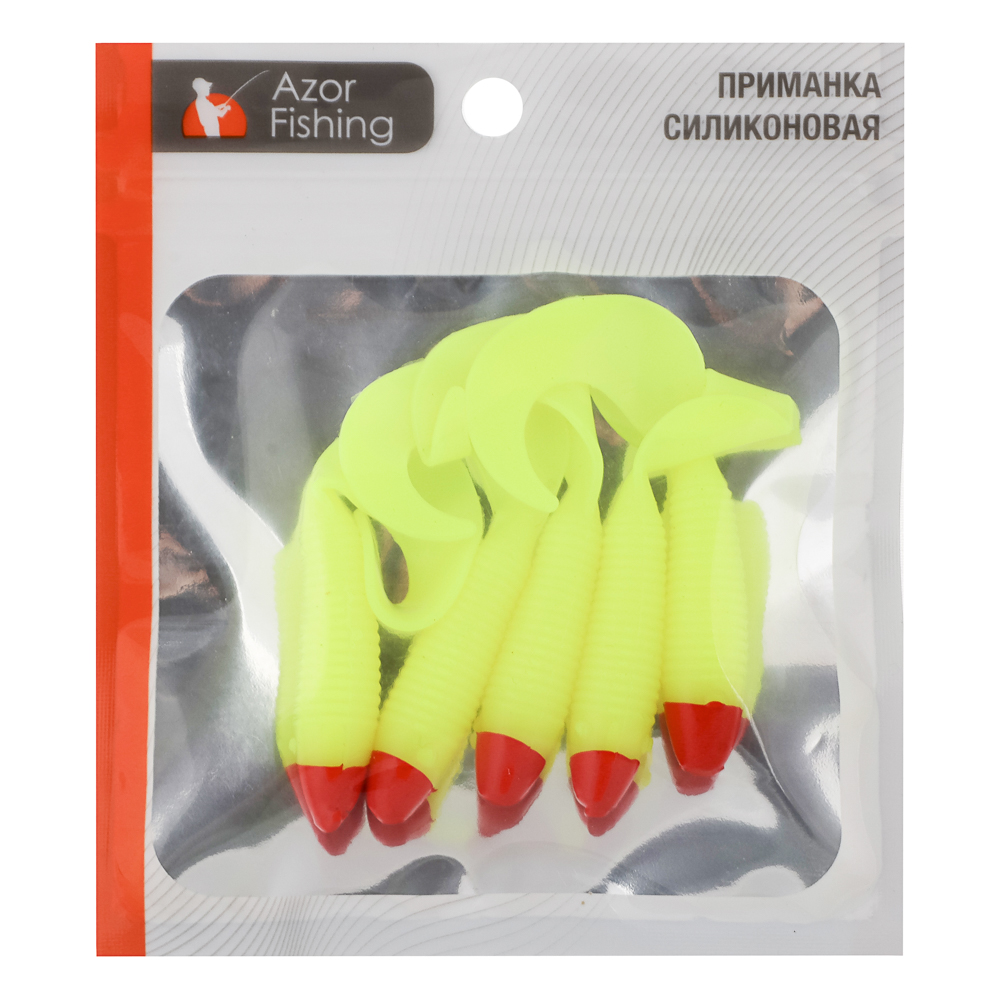 Приманка мягкая "Shad" тм AZOR FISHING, силикон, 7см, 5шт. в уп, 5 цветов, арт.№ 145-173