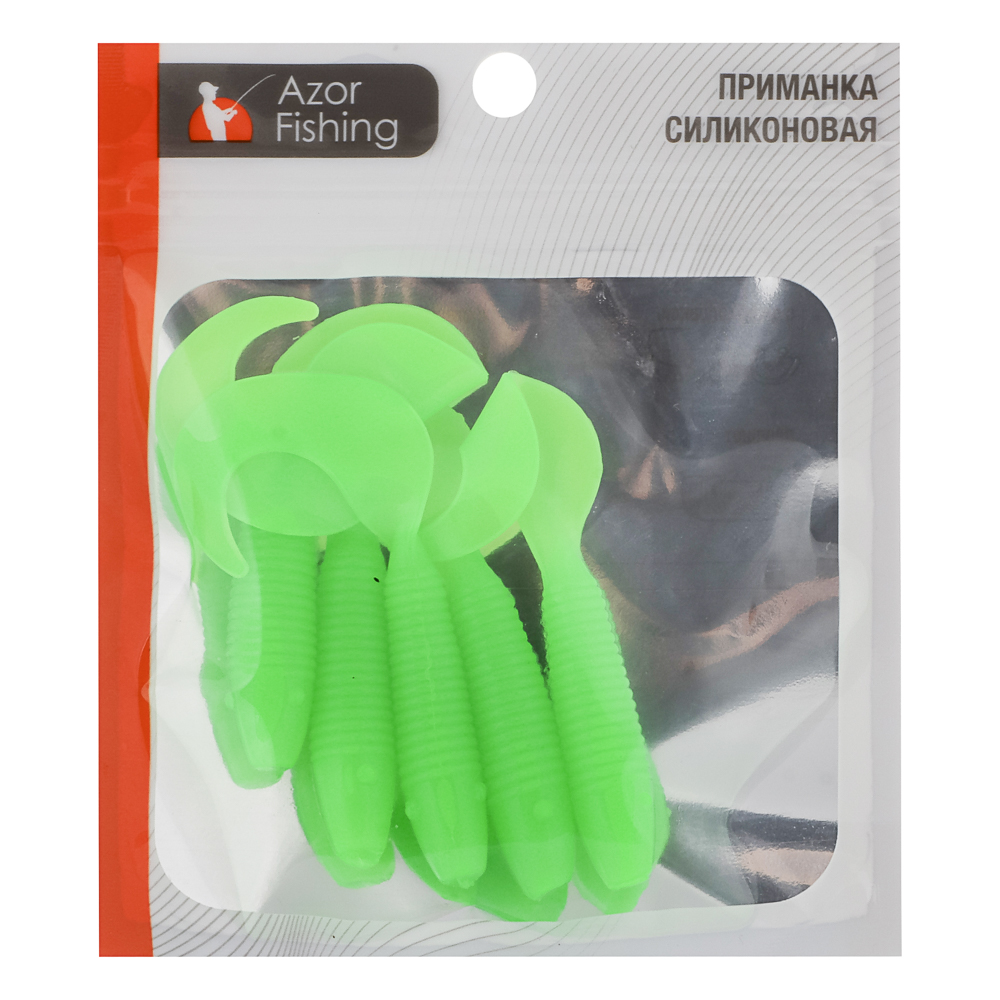 Приманка мягкая "Shad" тм AZOR FISHING, силикон, 7см, 5шт. в уп, 5 цветов, арт.№ 145-173