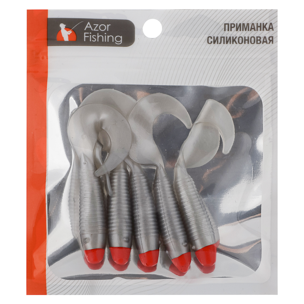 Приманка мягкая "Shad" тм AZOR FISHING, силикон, 7см, 5шт. в уп, 5 цветов, арт.№ 145-173