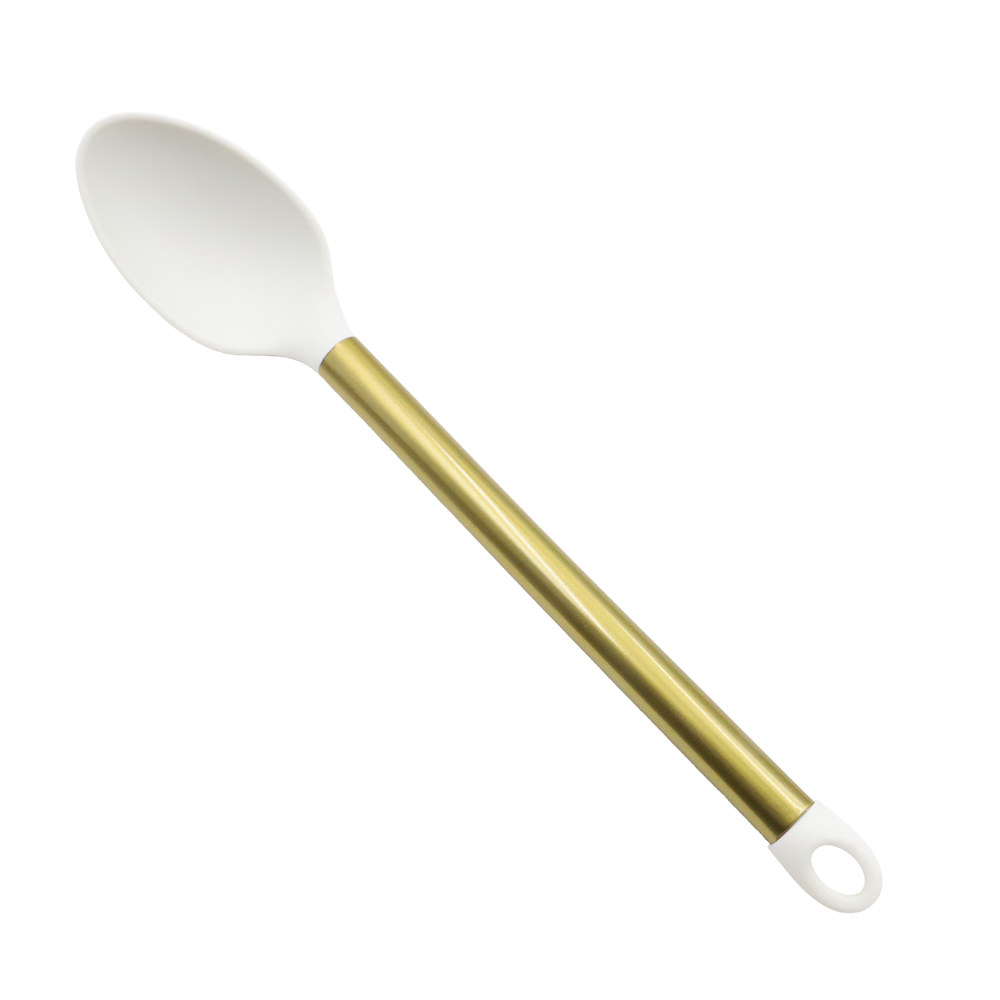 Ложка поварская тм SATOSHI Голд 33,7 см, силикон, нерж.сталь, арт.№ 881-365