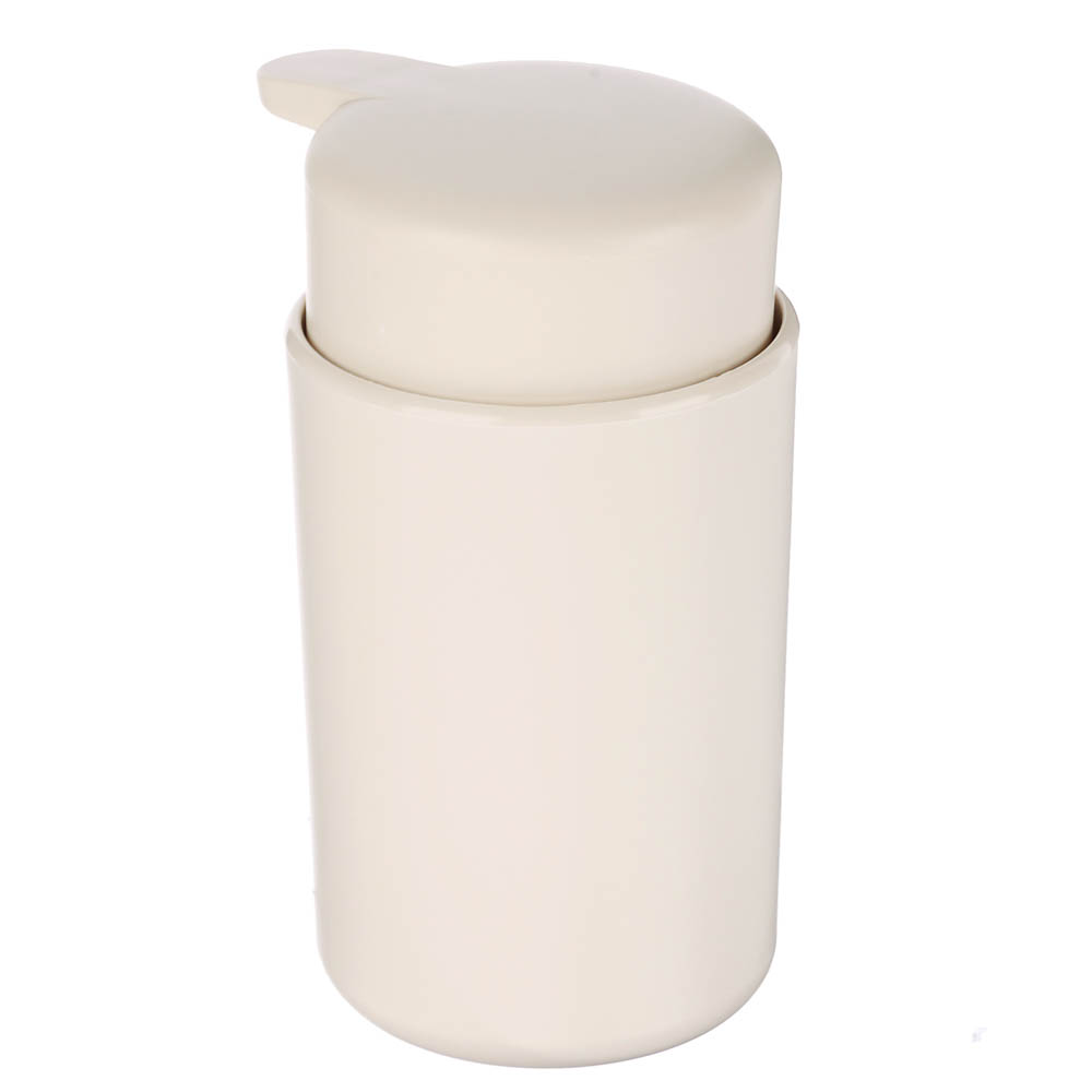 Диспенсер для жидкого мыла Flux, 250мл, бежевый, 7,5х7,5х14,5см, арт.№ 463-623