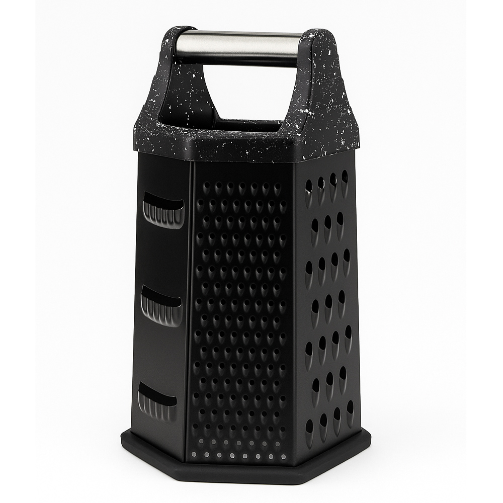 Терка 6-и сторонняя с антиналипающим покрытием тм SATOSHI 23см, нерж.сталь, арт.№ 885-146