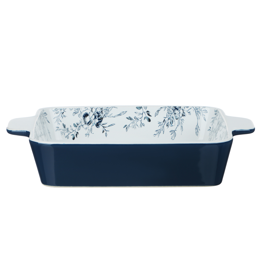 Форма для запекания и сервировки квадратная 26х21х5см тм MILLIMI цветы, керамика, арт.№ 826-009