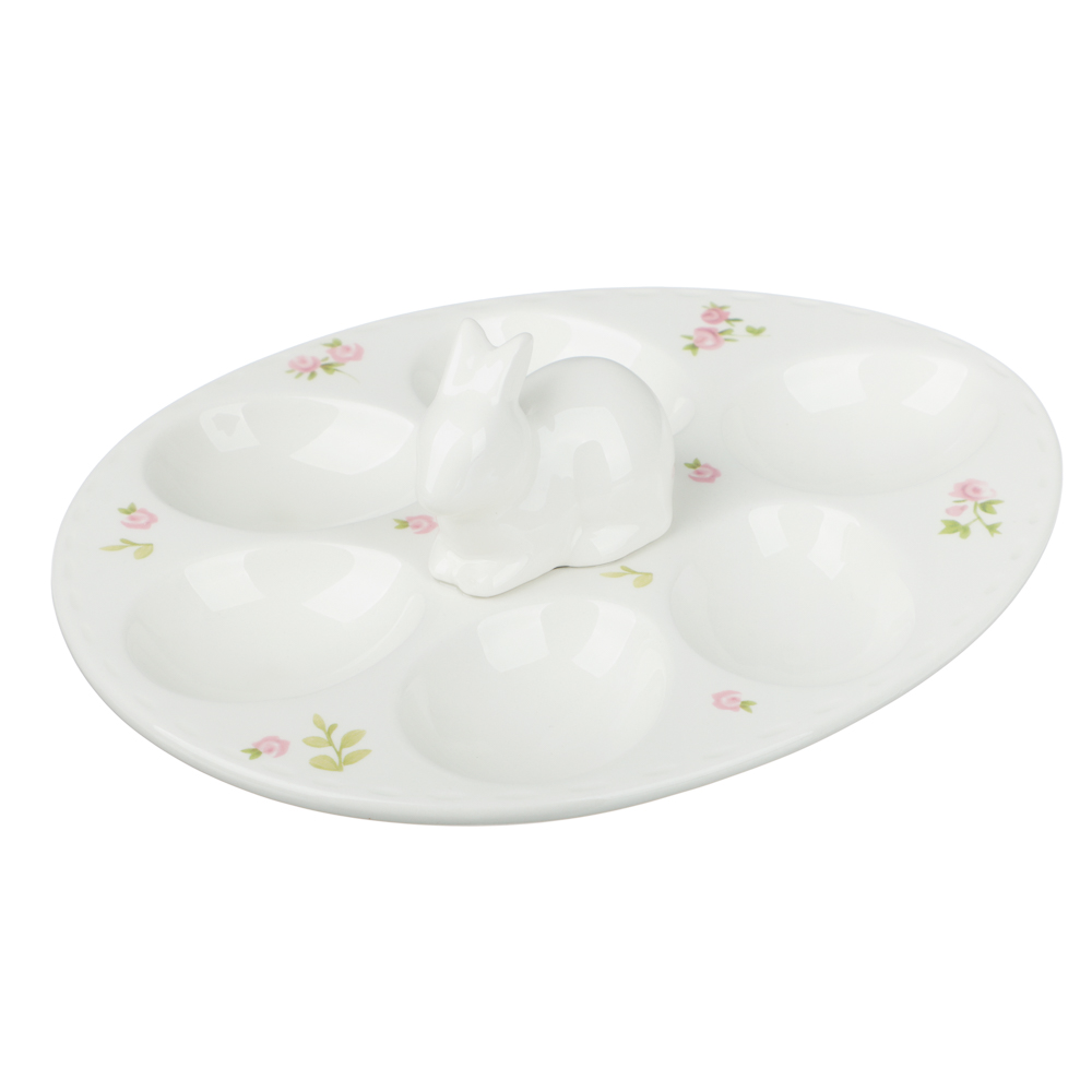 Блюдо для яиц Зайчик 20,6*16,2*7см, керамика, арт.№ 842-141