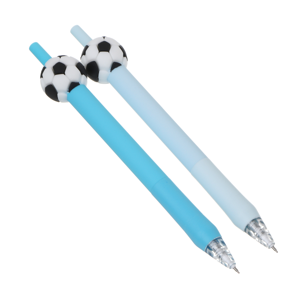 Ручка гелевая автоматическая синяя "Футбол", 2 вида, шоу-бокс, арт.№ 591-301