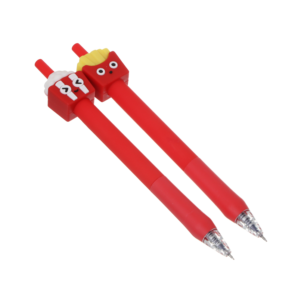 Ручка гелевая автоматическая синяя "Фаст Фуд", 2 вида, шоу-бокс, арт.№ 591-302