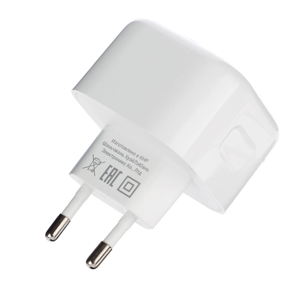 Сетевое зарядное устройство BY Corner 20Вт, USB-C, USB-A, QC,PD,110-220В, 50/60 Гц, пластик, белый, арт.№ 916-262