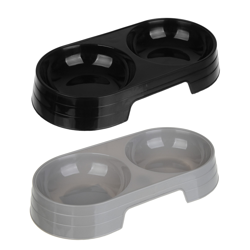 VETTA Миска двойная, полипропилен, 23x12x4 см, 300 мл, арт.№ 273-486