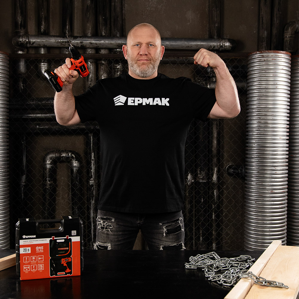 ЕРМАК Набор электроинструмента 29 предметов, шуруповерт 20В (2А*ч, 2шт, 35Н*м) (ONE), арт.№ 691-047