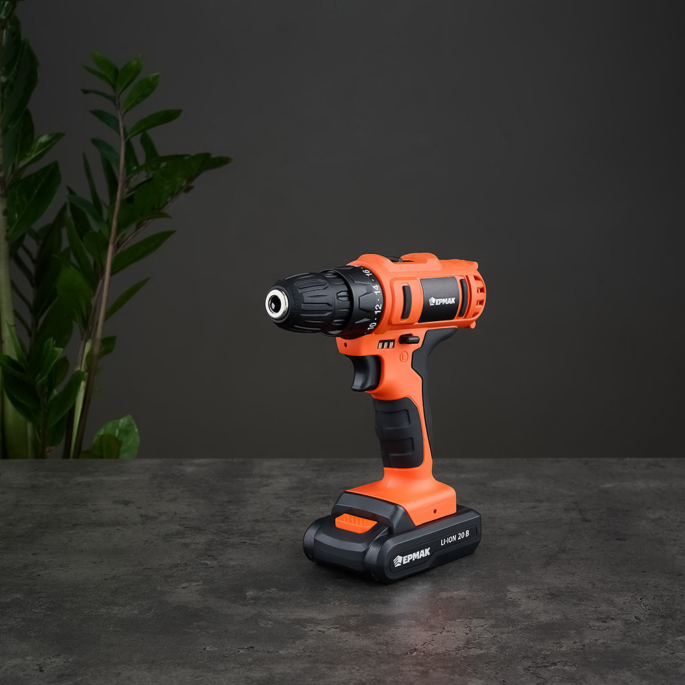 ЕРМАК Набор электроинструмента 29 предметов, шуруповерт 20В (2А*ч, 2шт, 35Н*м) (ONE), арт.№ 691-047