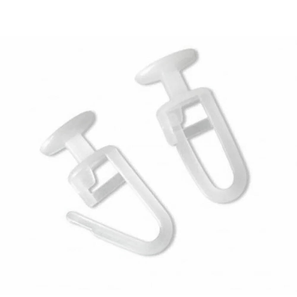 Крючки для потолочного карниза "гвоздик", 25шт европодвес, 2.6x1.3x0.9 см/шт, пластик, прозрачные, арт.№ 639-098