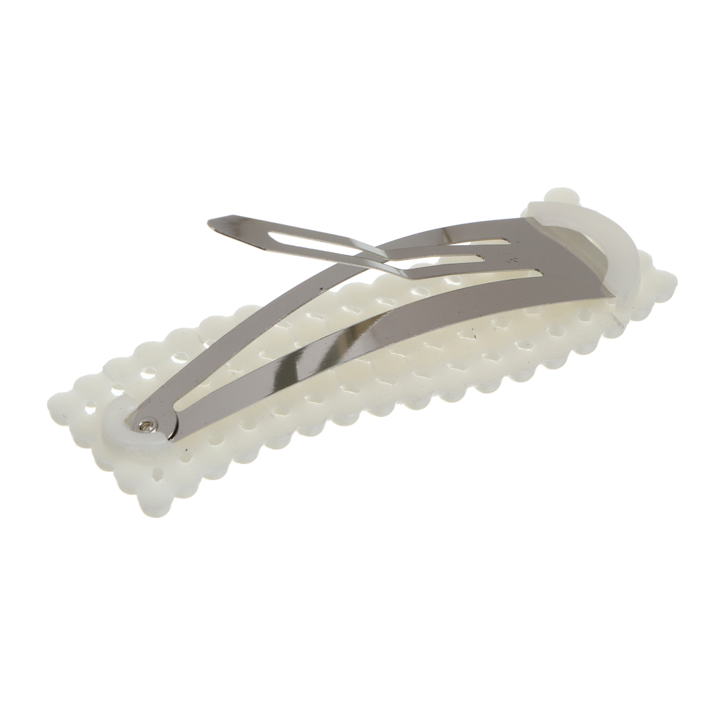 Зажим для волос со стразами 2шт, тм ЮНИLOOK, 6-8см, металл, искусствен. жемчуг, 6 дизайнов, #14, арт.№ 321-410