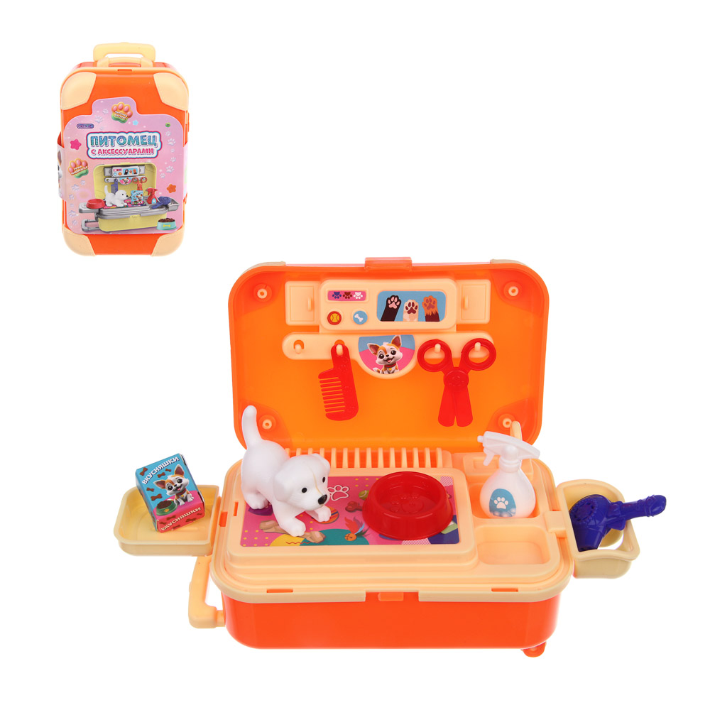 ИГРОЛЕНД Питомец с акс. в чемодане PP, ABS, 10х16х6,5 см, арт.№ 258-089