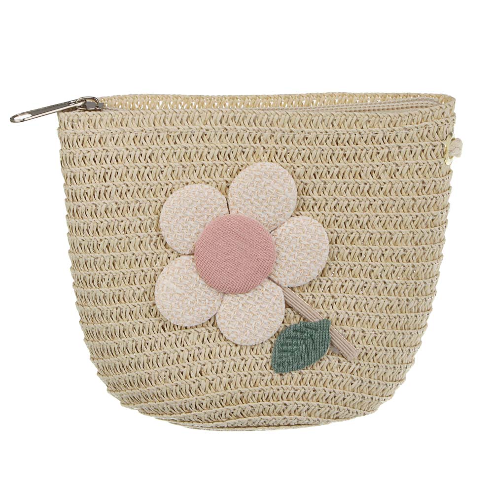 Сумка плетенная с декором на длинном ремне, тм ЮL, 12x6 см, папирус, полиэстер, арт.№ 328-318