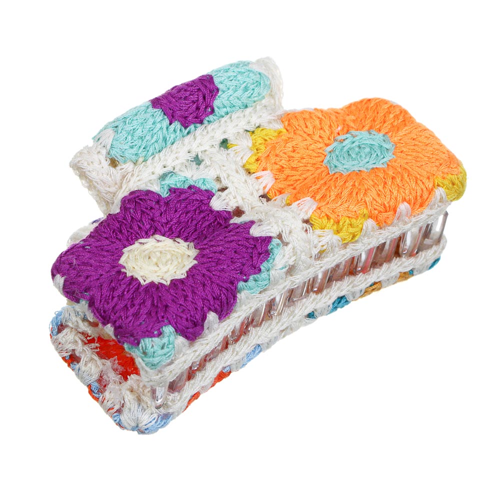 ЮНИLOOK Краб для волос, 8,5см, полиэстер, пластик, 3 дизайна, арт.№ 321-367