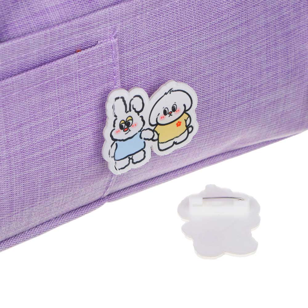 Пенал прямоугольный, 22х11х5см, 1 отд., накладной карман, значки, п/э под ткань, 4 цвета, пакет, арт.№ 238-408