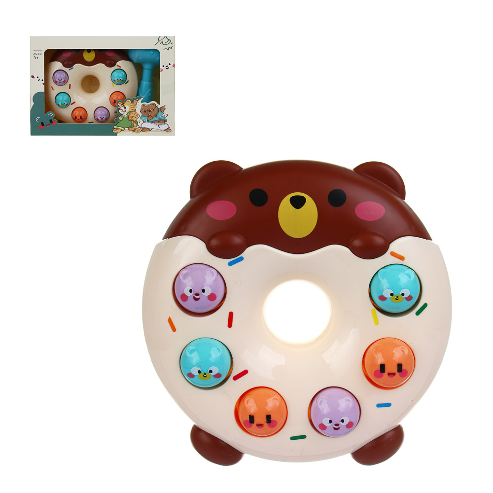 Развивающая игрушка сортер "Пончик", ABS, 22х5,5х15см, 2 диза, арт.№ 270-051